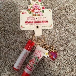 Strawberry Shortcake Lip Balm Duo with Charm